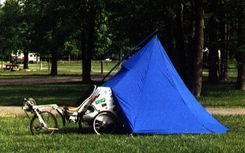 Un tricycle Flevo en version camping.
